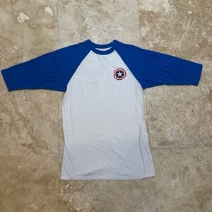 Blue and White Raglan Marvel Captain America T-Shirt